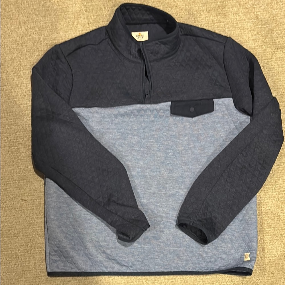 Two-Tone Quilted Pullover